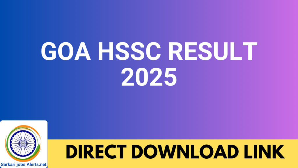 Goa HSSC Result 2025