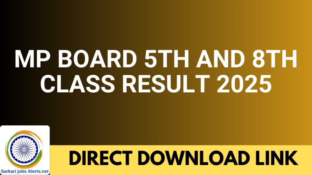 MP Board 5th and 8th Class Result 2025