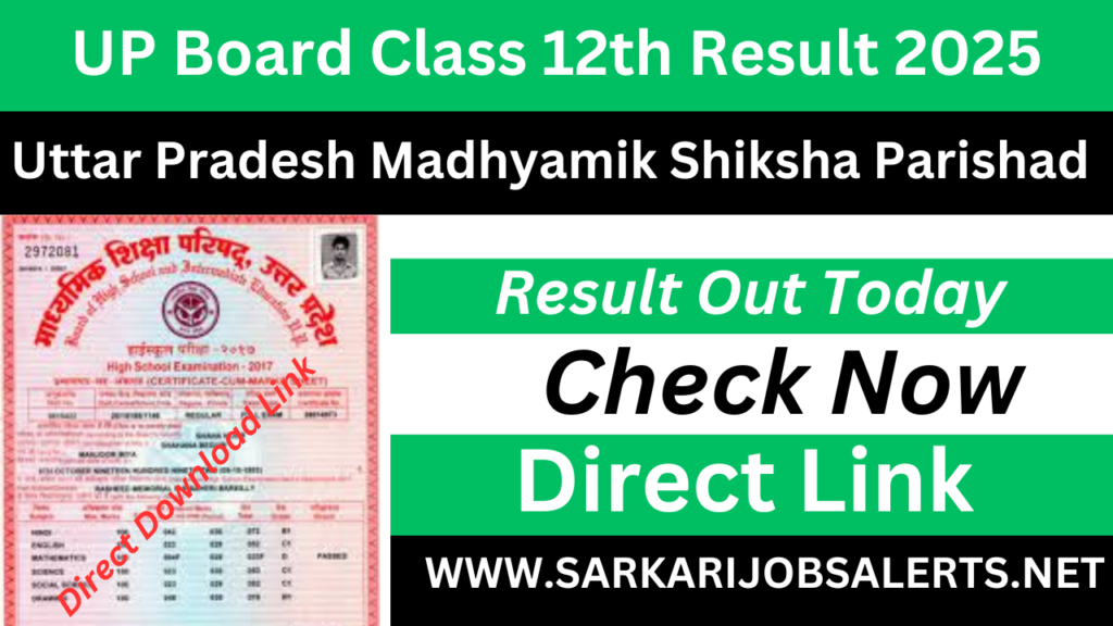 UP Board 12th Result 2025