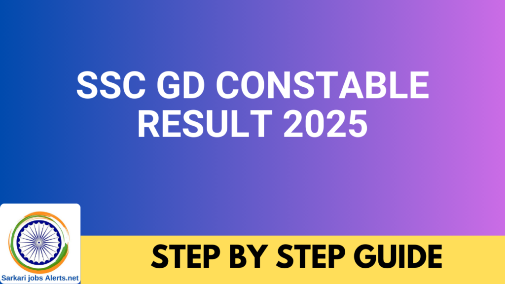 SSC GD Constable Result 2025